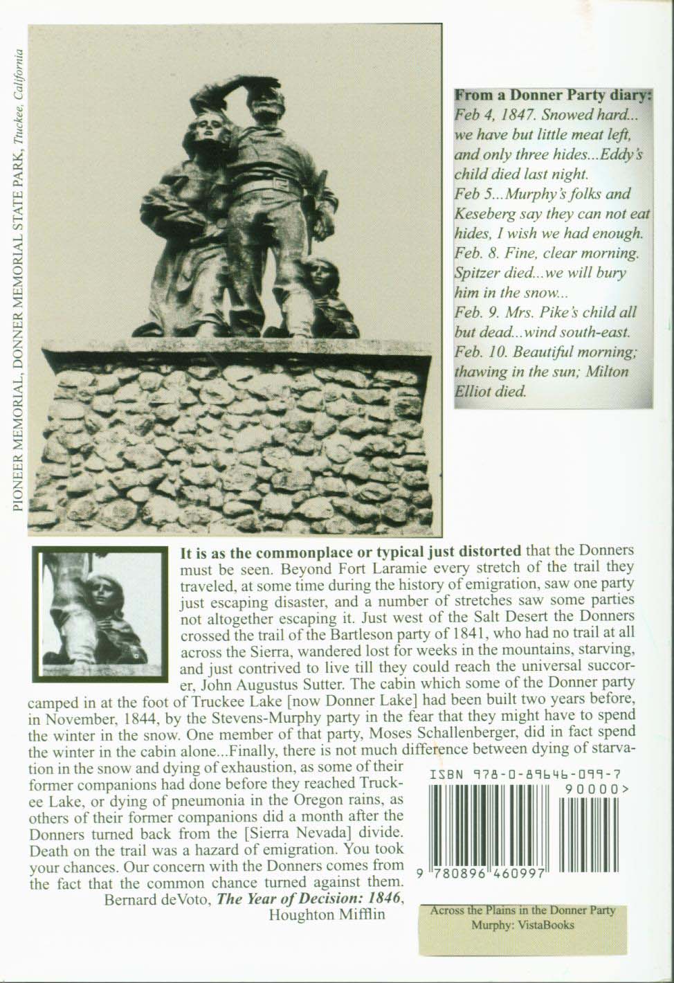 ACROSS THE PLAINS IN THE DONNER PARTY: a personal narrative of the overland trip to California, 1846-47. VIST0099q